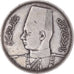 Moneda, Egipto, Farouk, 10 Piastres, 1937, British Royal Mint, MBC, Plata