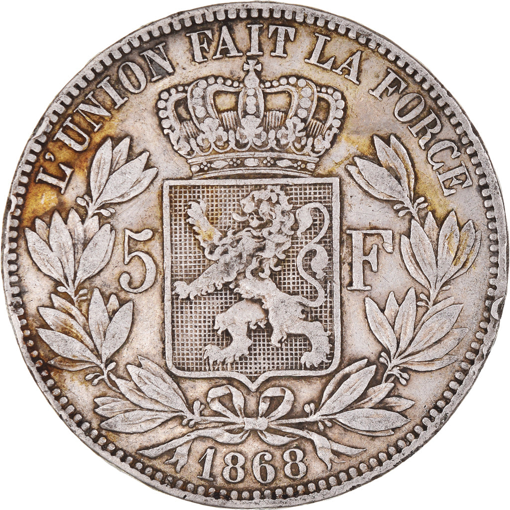 Monnaie, Belgique, Leopold II, 5 Francs, 5 Frank, 1868, TB+, Argent, KM:24