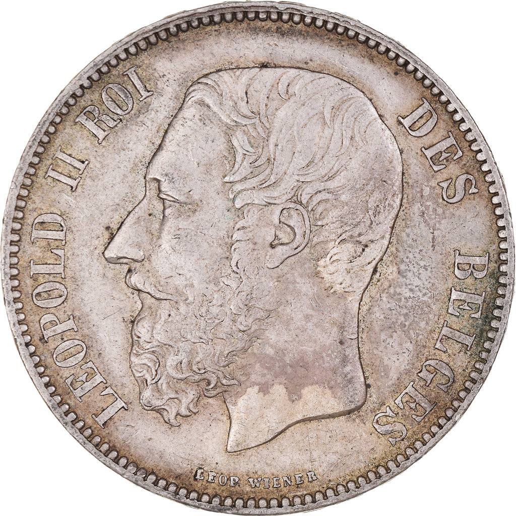 Monnaie, Belgique, Leopold II, 5 Francs, 5 Frank, 1871, TB+, Argent, KM:24