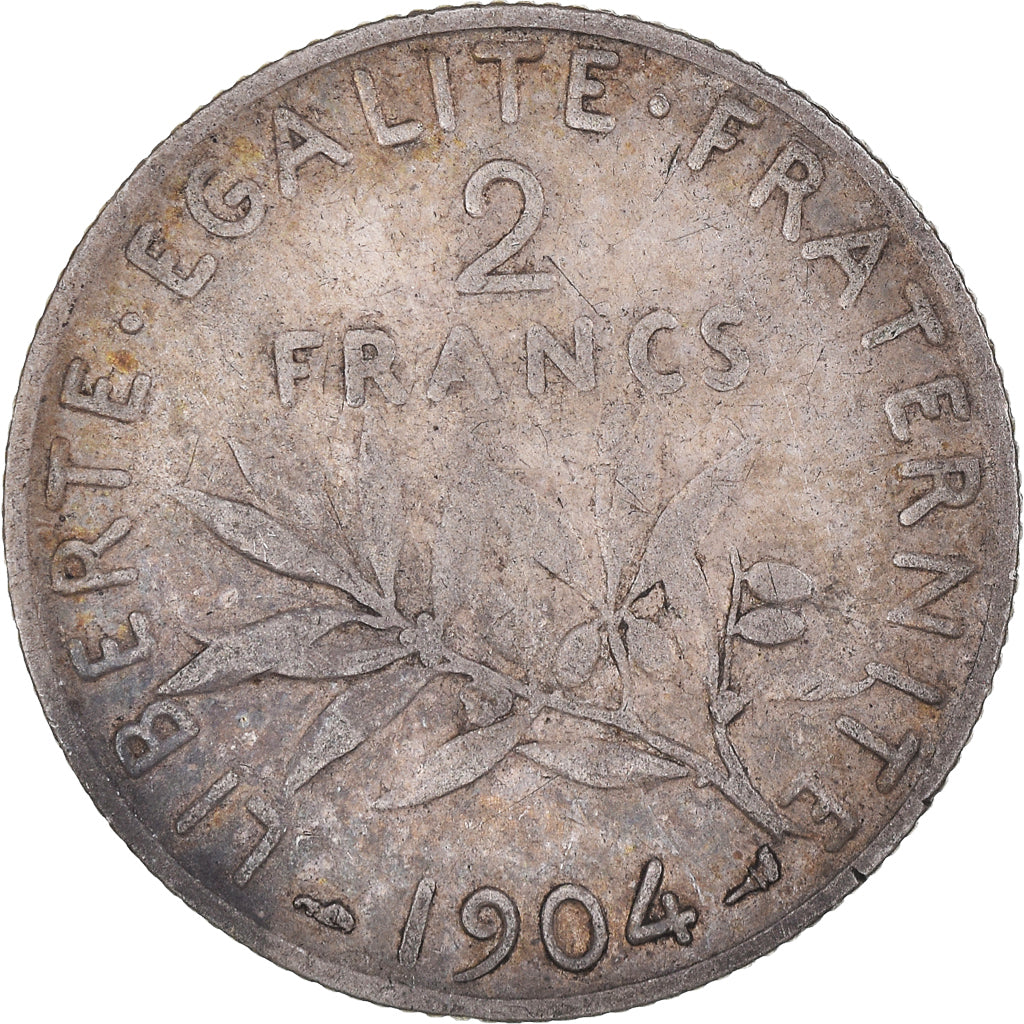 Coin, France, Semeuse, 2 Francs, 1904, Paris, VF(30-35), Silver, KM:845.1