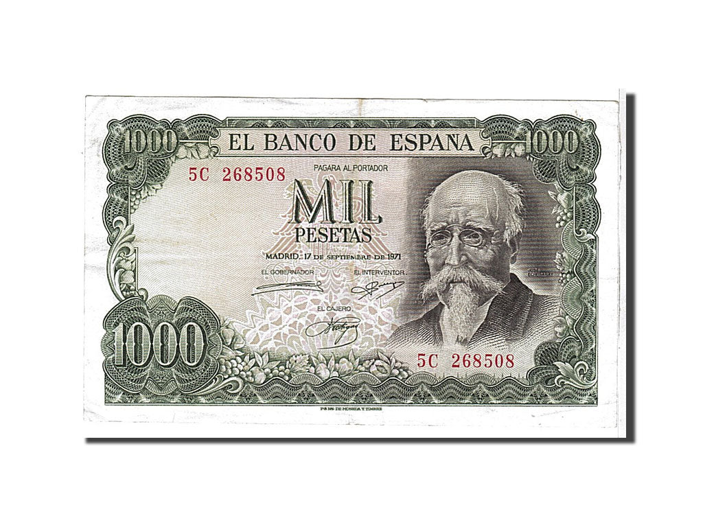 Billete, 1000 Pesetas, 1971, España, KM:154, MBC