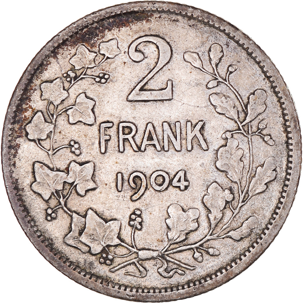Münze, Belgien, 2 Francs, 2 Frank, 1904, S, Silber, KM:59