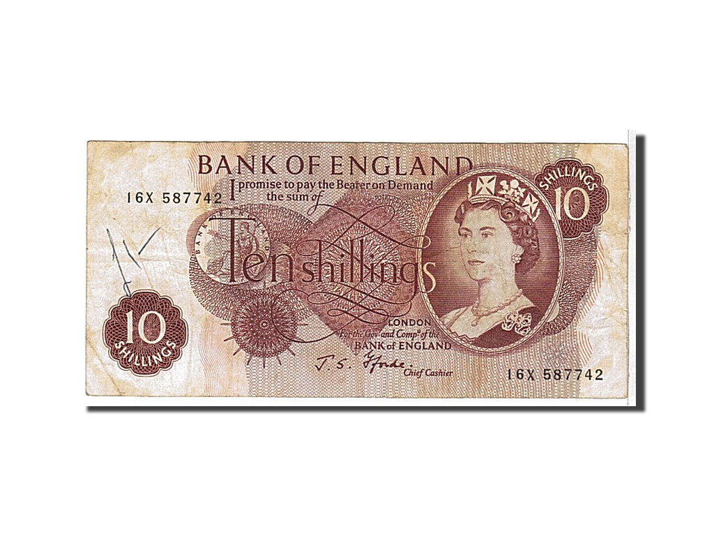 Great Britain, 10 Shillings, 1966, KM #373c, VF(20-25), 16X587742