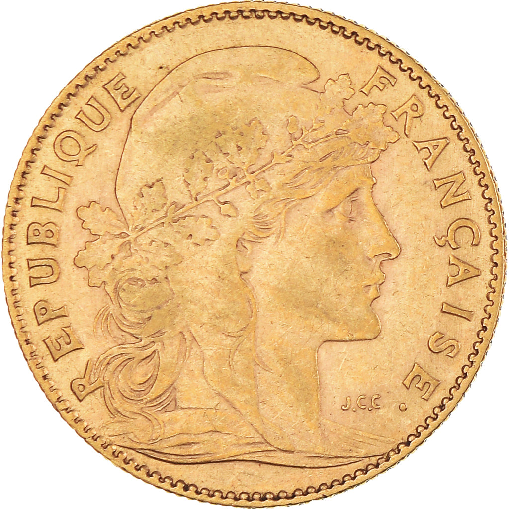 Münze, Frankreich, Marianne, 10 Francs, 1907, Paris, SS+, Gold, KM:846