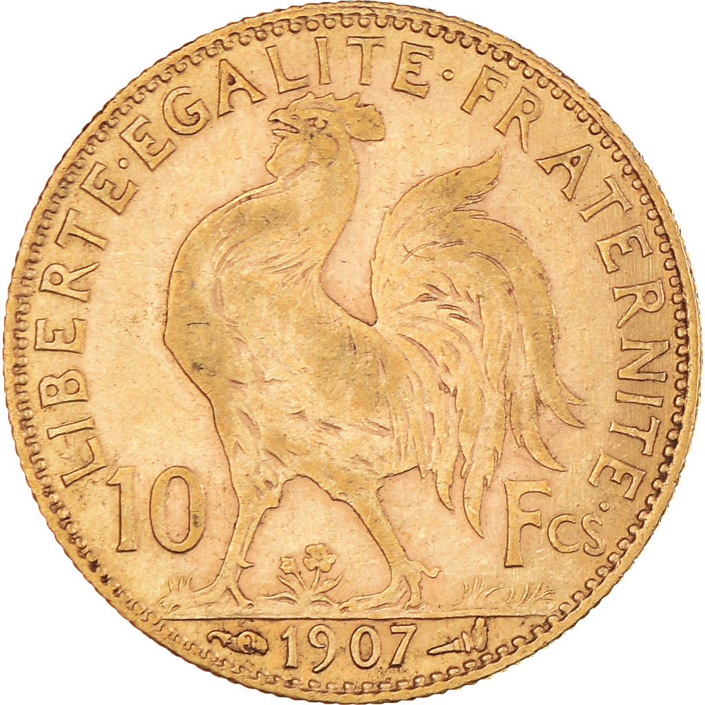 Münze, Frankreich, Marianne, 10 Francs, 1907, Paris, SS+, Gold, KM:846
