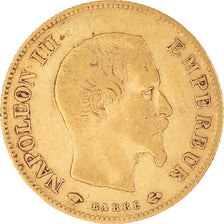 Moneta, Francia, Napoléon III, 10 Francs, 1859, Paris, MB+, Oro, KM:784.3