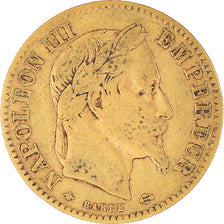 Münze, Frankreich, Napoleon III, 10 Francs, 1864, Paris, S+, Gold, KM:800.1