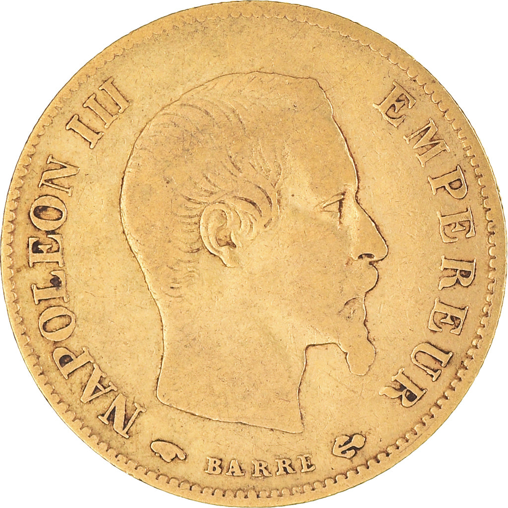 Moneta, Francja, Napoleon III, 10 Francs, 1859, Paris, VF(30-35), Złoto
