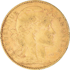 Munten, Frankrijk, Marianne, 10 Francs, 1901, Paris, ZF+, Goud, KM:846