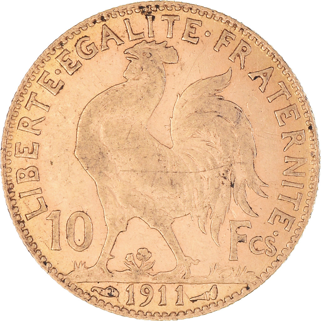 Coin, France, Marianne, 10 Francs, 1911, Paris, EF(40-45), Gold, KM:846