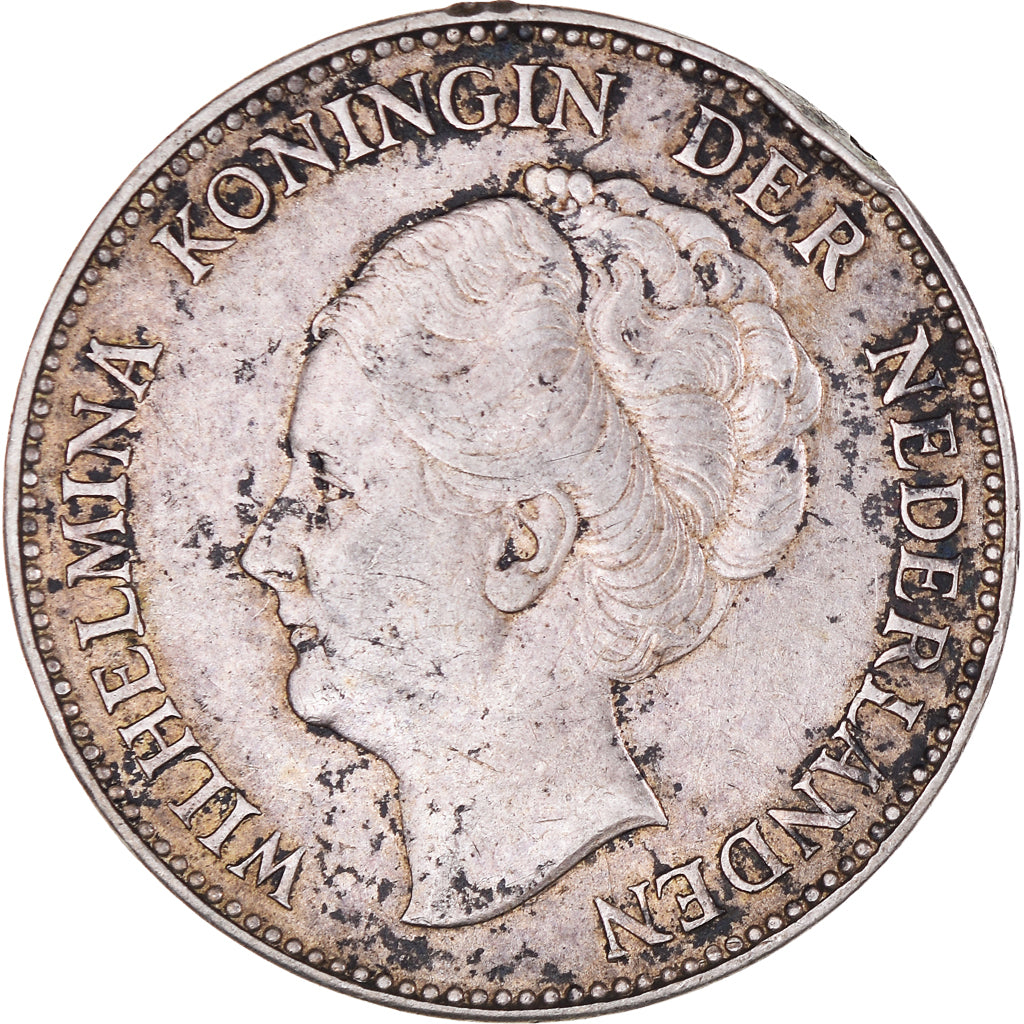 Moeda, Países Baixos, Wilhelmina I, Gulden, 1931, VF(30-35), Prata, KM:161.1