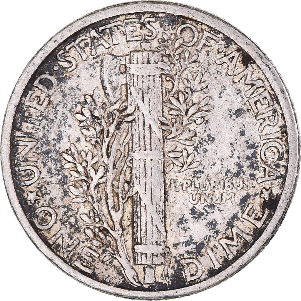 Monnaie, États-Unis, Mercury, Dime, 1942, Philadelphie, TTB, Argent, KM:140