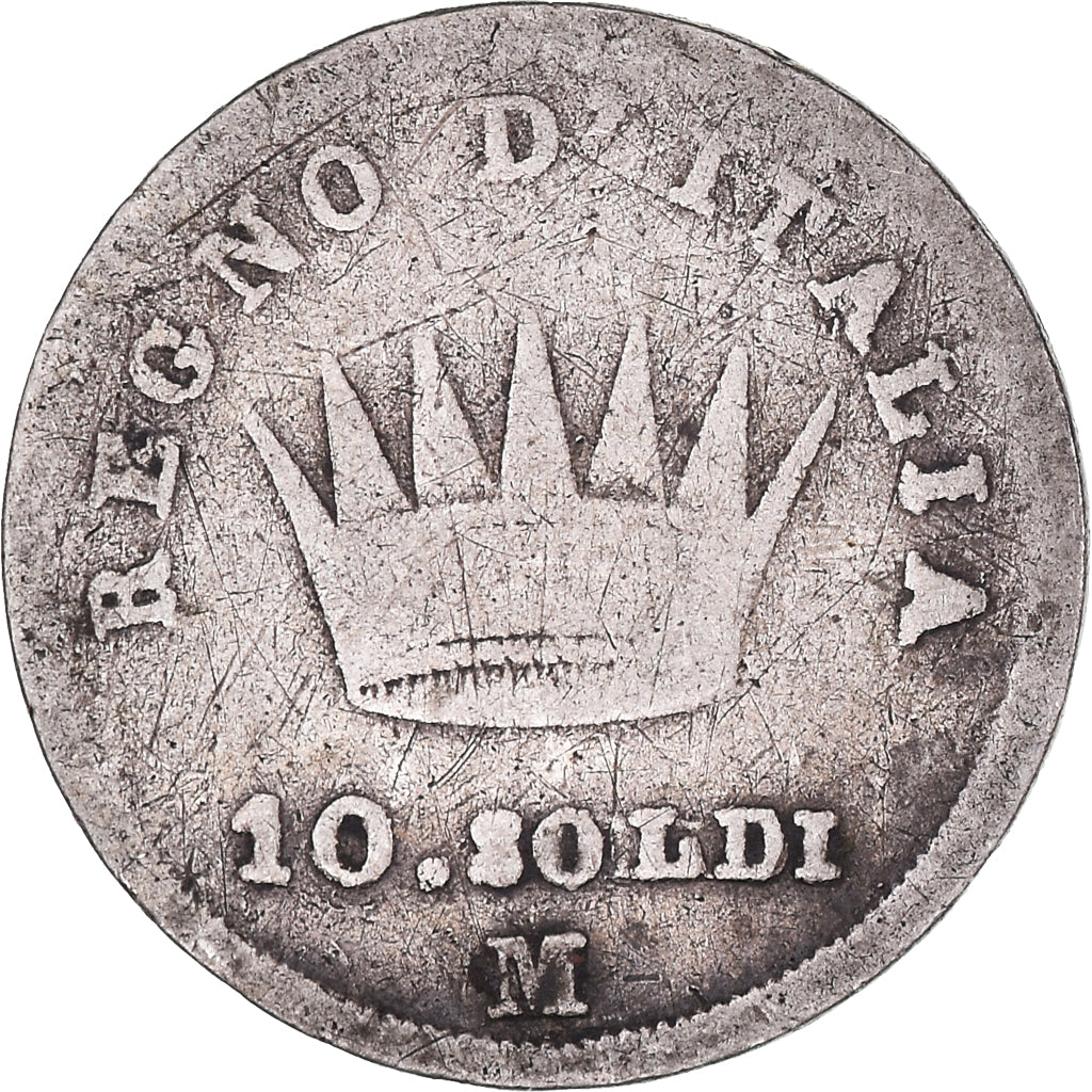 Coin, ITALIAN STATES, KINGDOM OF NAPOLEON, Napoleon I, 10 Soldi, 1812, Milan