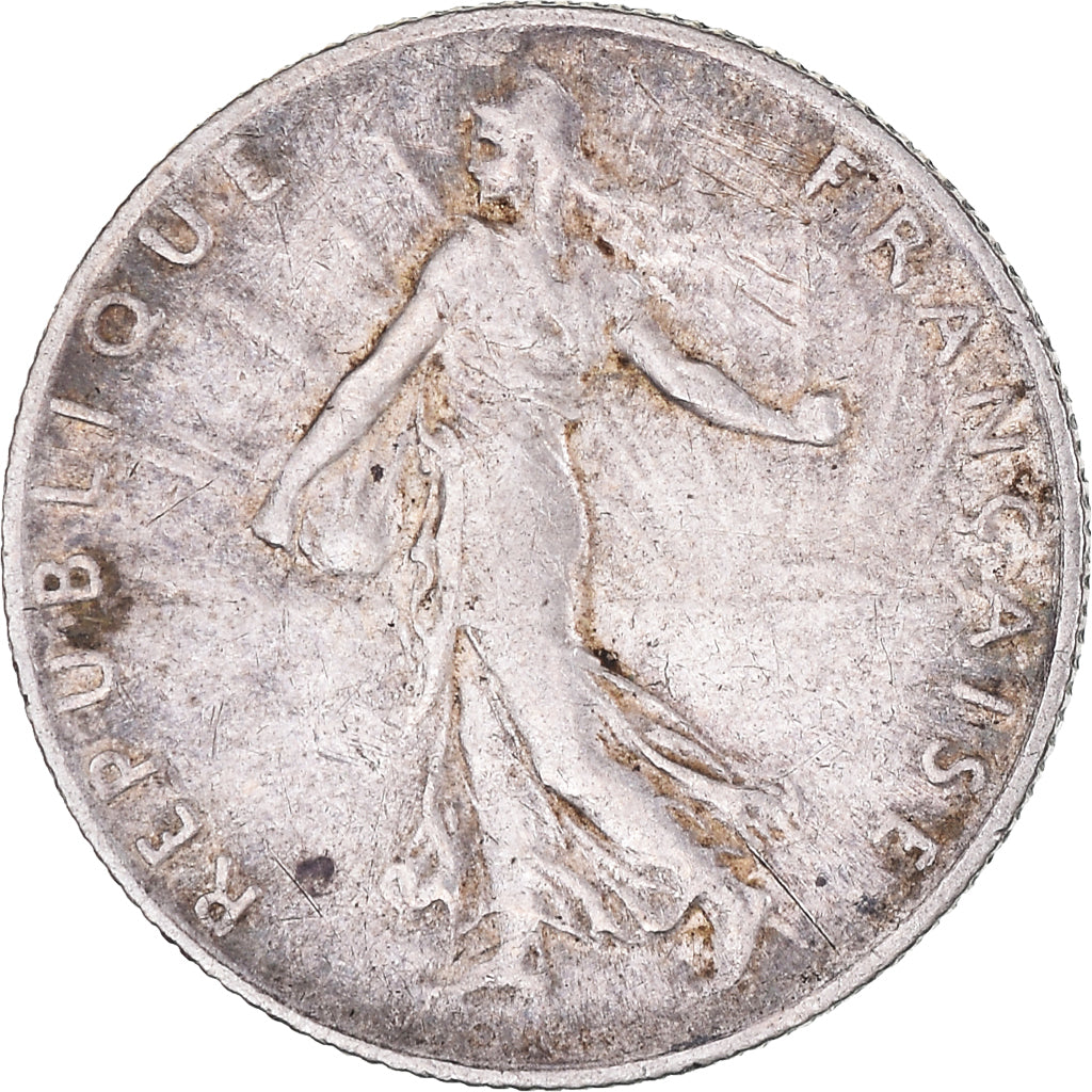 Coin, France, Semeuse, 50 Centimes, 1919, Paris, AU(50-53), Silver, KM:854