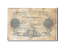 Banconote, Francia, 20 Francs, 20 F 1874-1905 ''Noir'', 1872, B+, Fayette:A