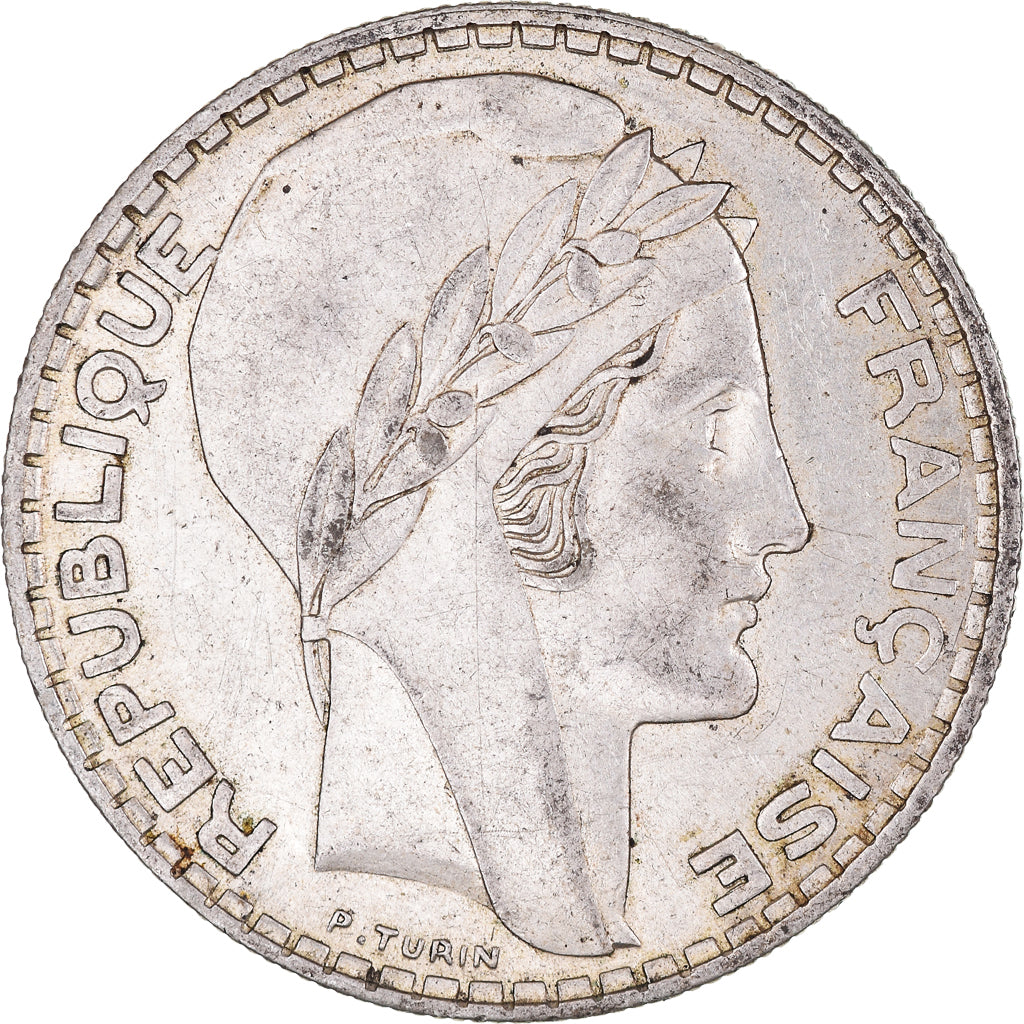 Munten, Frankrijk, Turin, 20 Francs, 1934, Paris, ZF+, Zilver, KM:879
