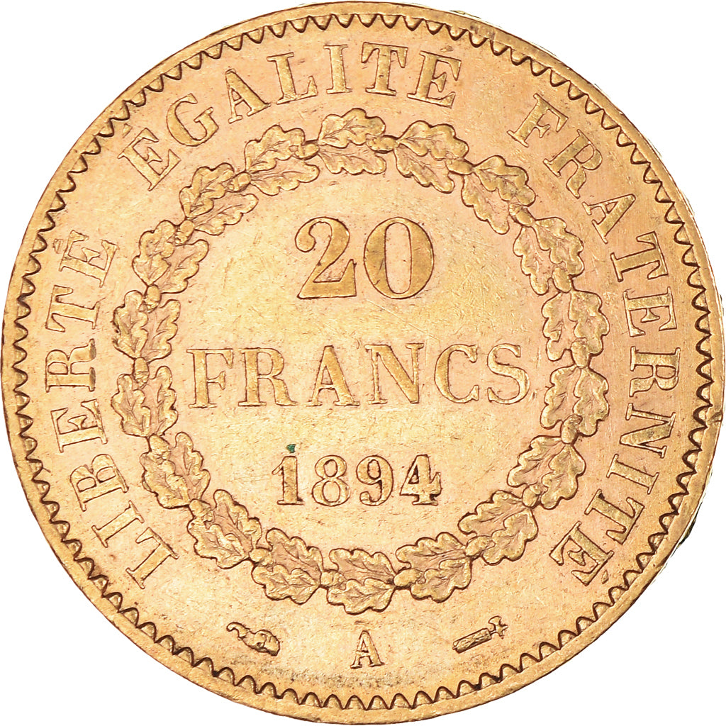 Munten, Frankrijk, Génie, 20 Francs, 1894, Paris, ZF+, Goud, KM:825