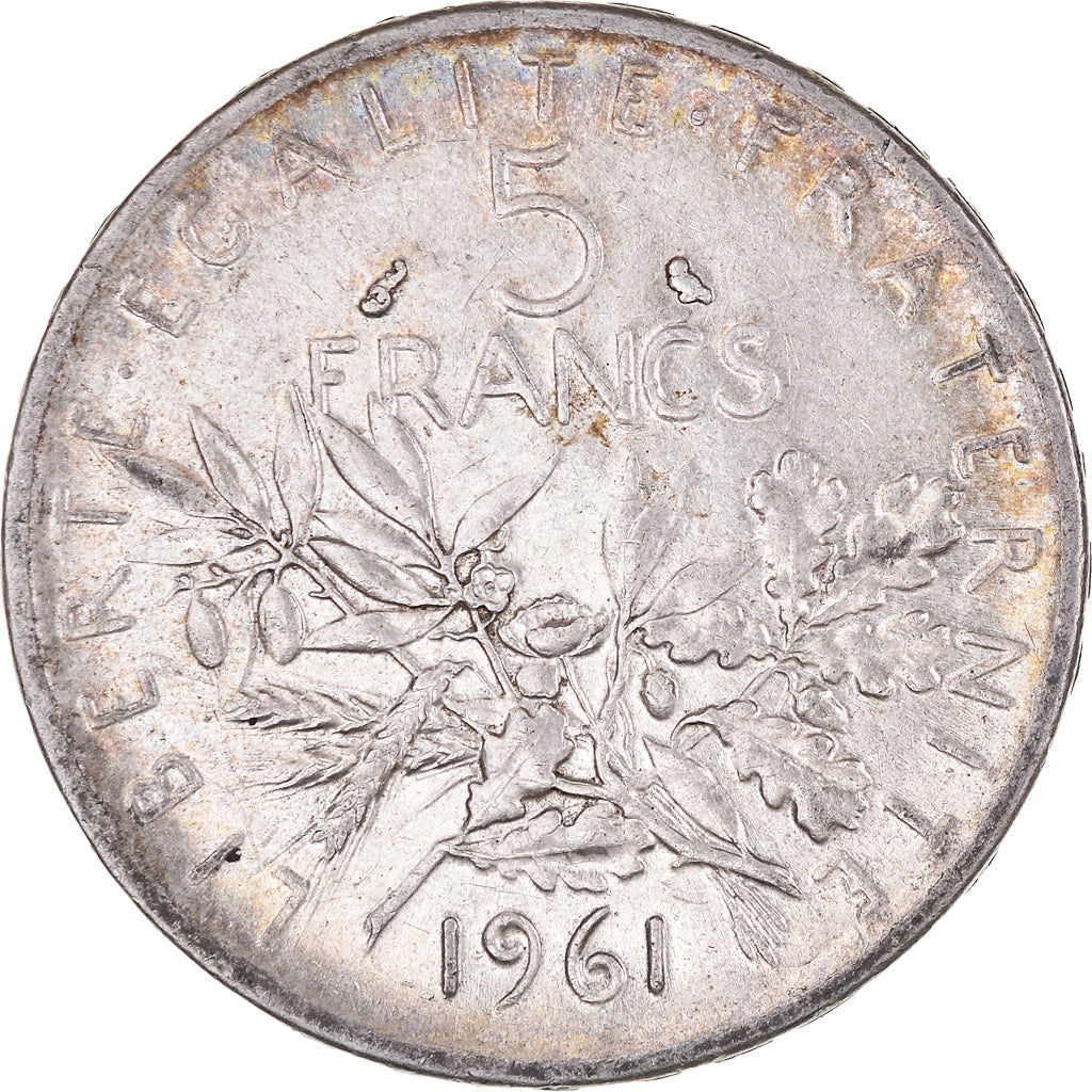 Monnaie, France, Semeuse, 5 Francs, 1961, SUP+, Argent, Gadoury:770, KM:926