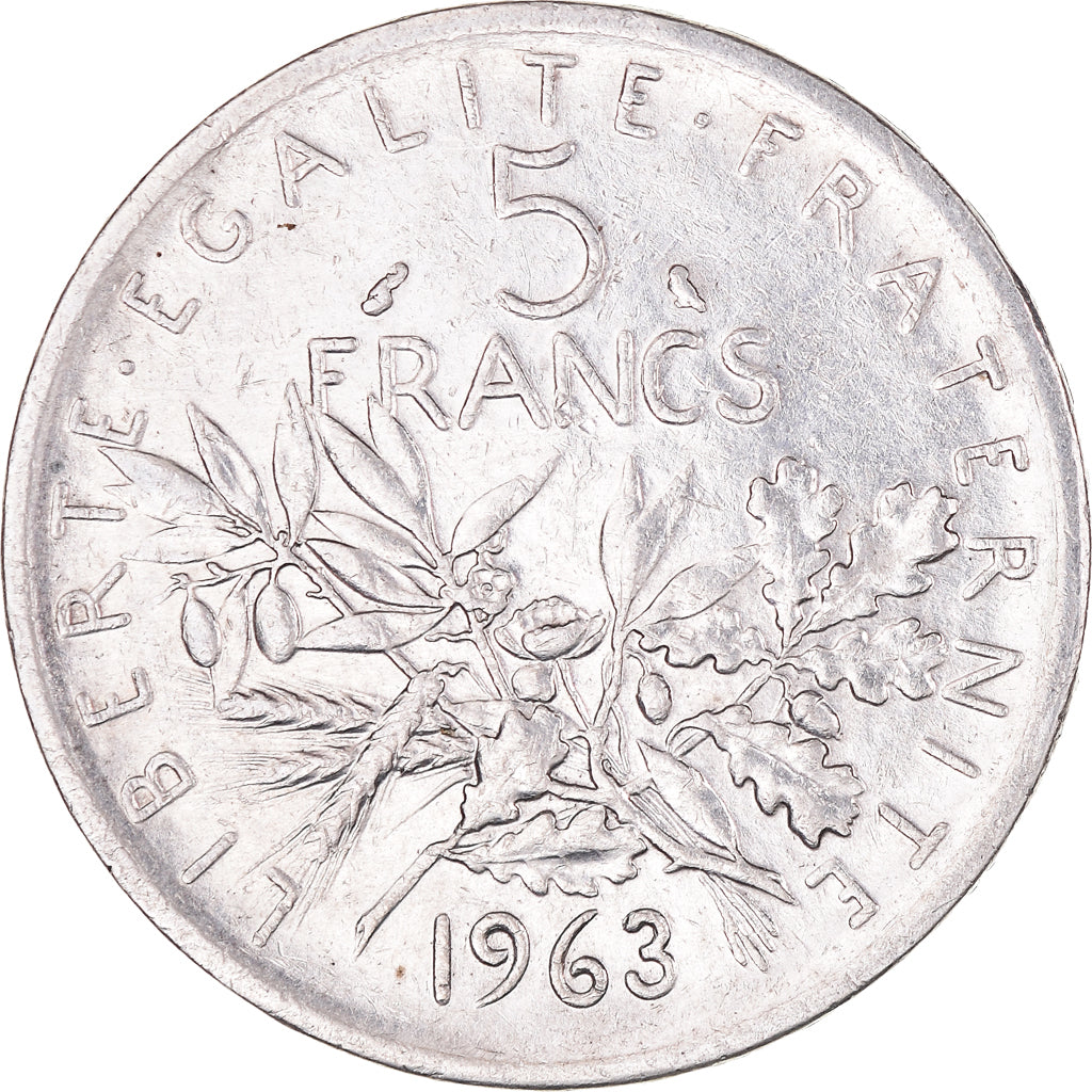 Coin, France, Semeuse, 5 Francs, 1963, Paris, MS(63), Silver, KM:926