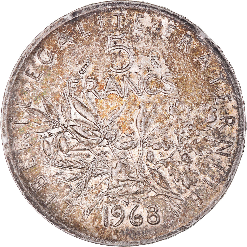 Coin, France, Semeuse, 5 Francs, 1968, Paris, AU(55-58), Silver, KM:926