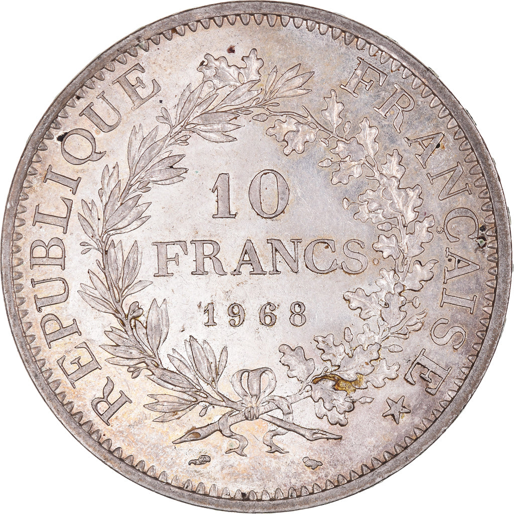 Coin, France, Hercule, 10 Francs, 1968, Paris, MS(60-62), Silver, KM:932