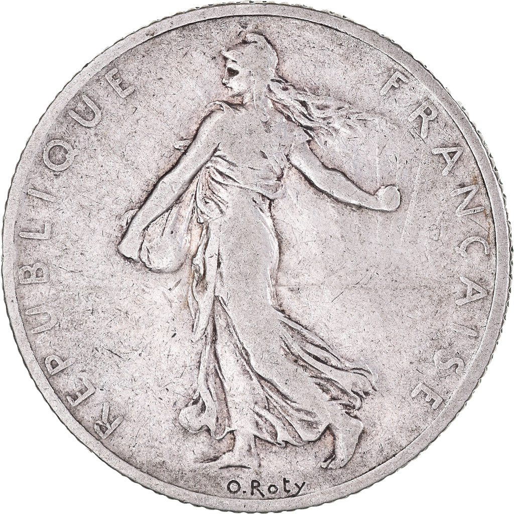 Moneta, Francia, Semeuse, 2 Francs, 1902, Paris, MB+, Argento, KM:845.1