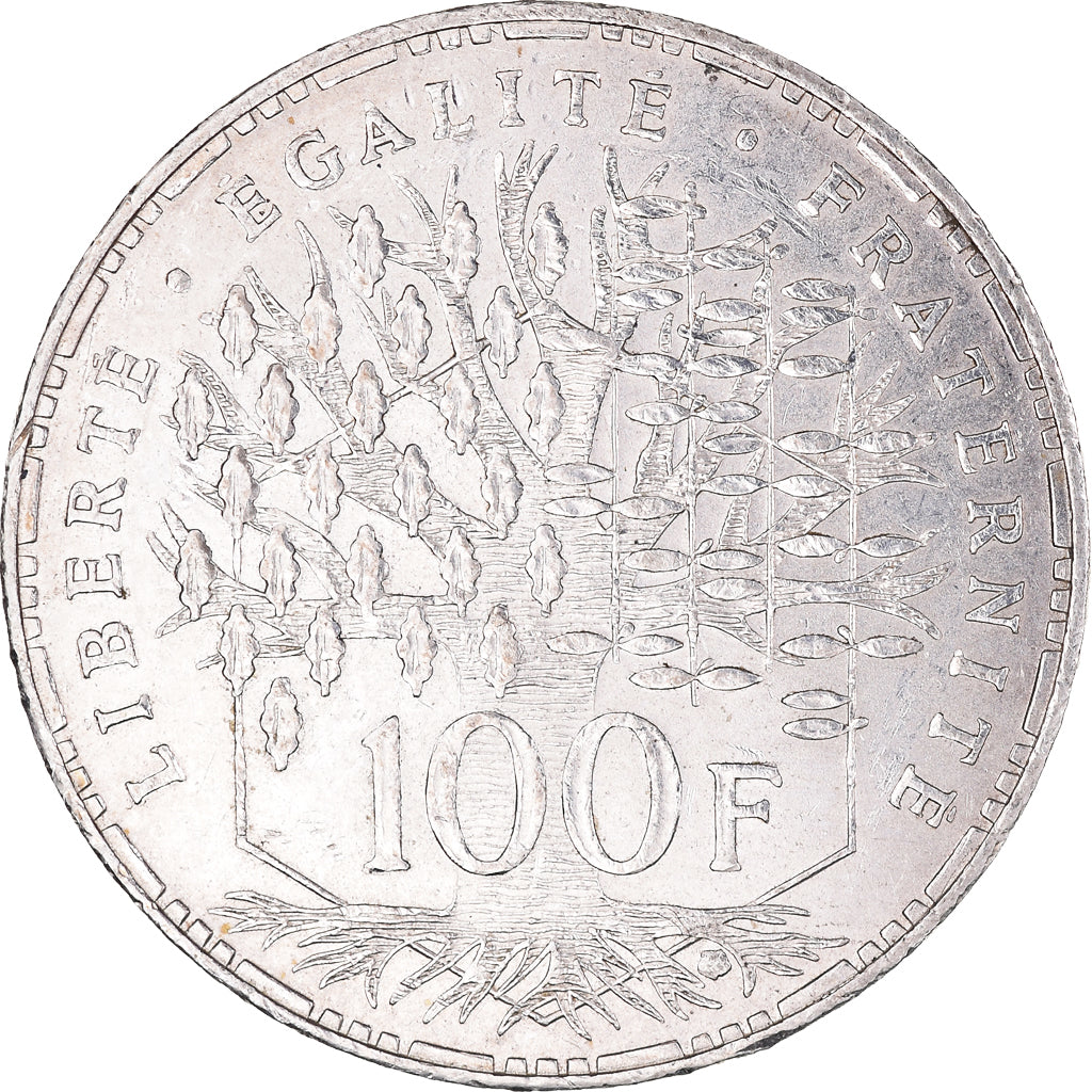 Munten, Frankrijk, Panthéon, 100 Francs, 1984, Paris, PR, Zilver, KM:951.1
