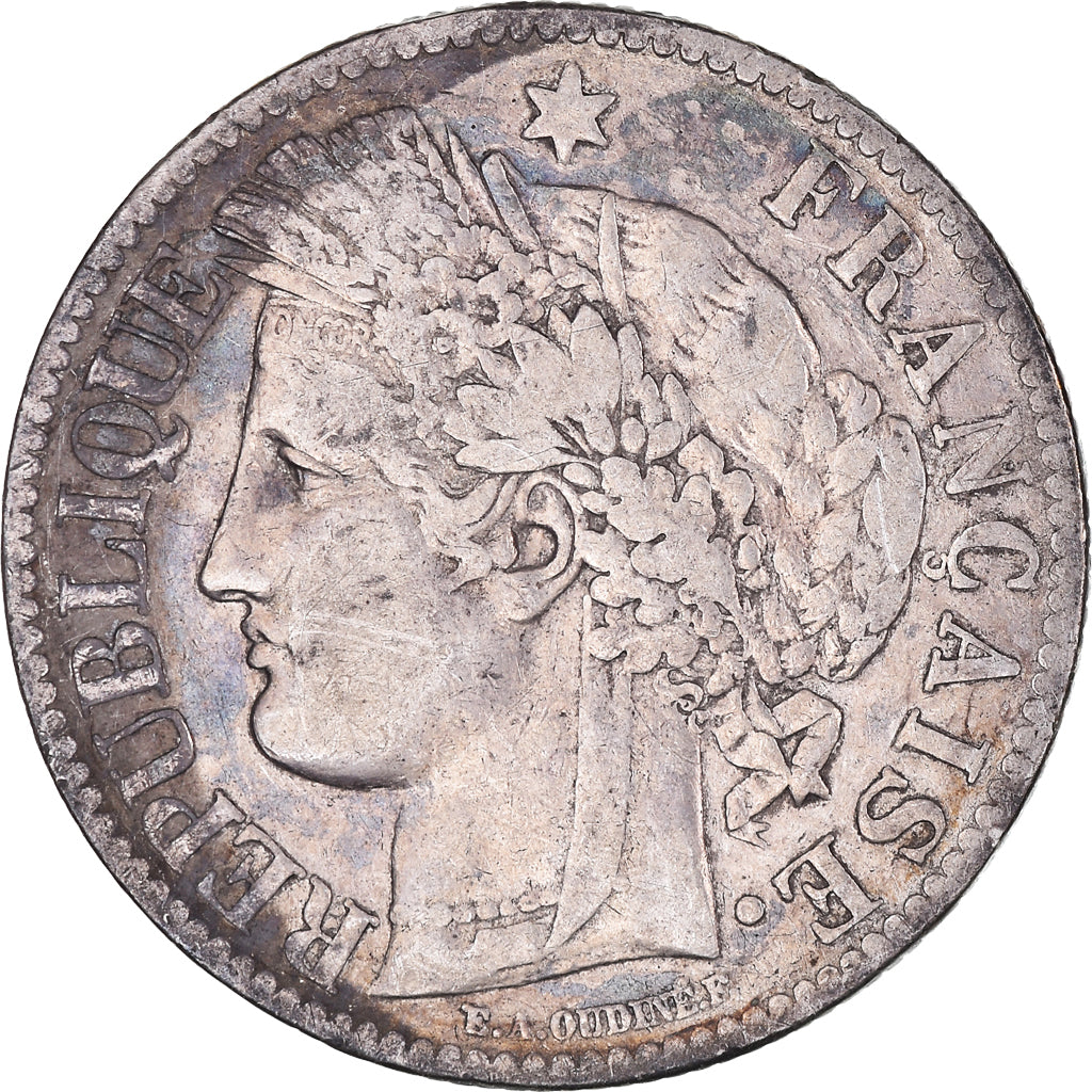 Coin, France, Cérès, 2 Francs, 1887, Paris, VF(30-35), Silver, KM:817.1