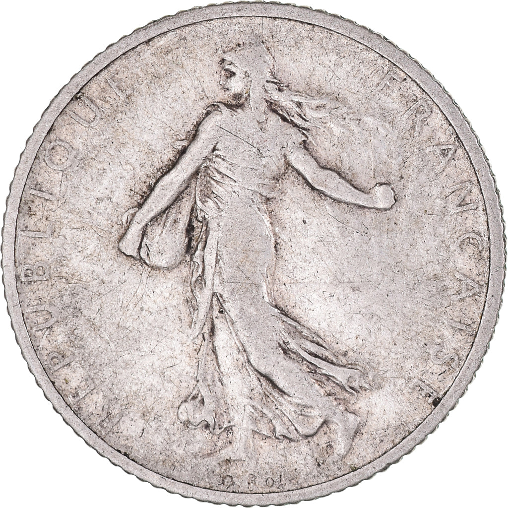 Moneta, Francia, Semeuse, Franc, 1906, Paris, MB+, Argento, KM:844.1