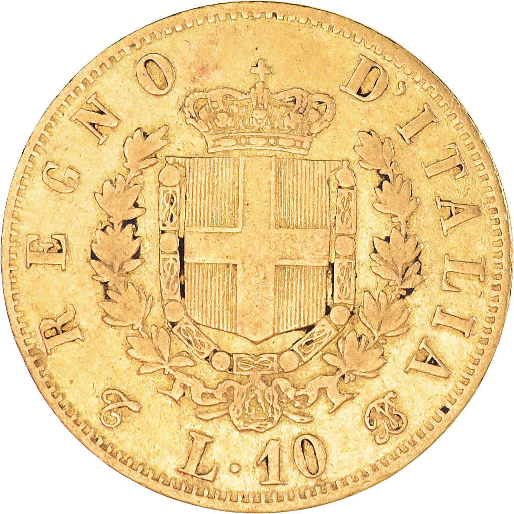 Münze, Italien, Vittorio Emanuele II, 10 Lire, 1863, Torino, SS, Gold, KM:9.3