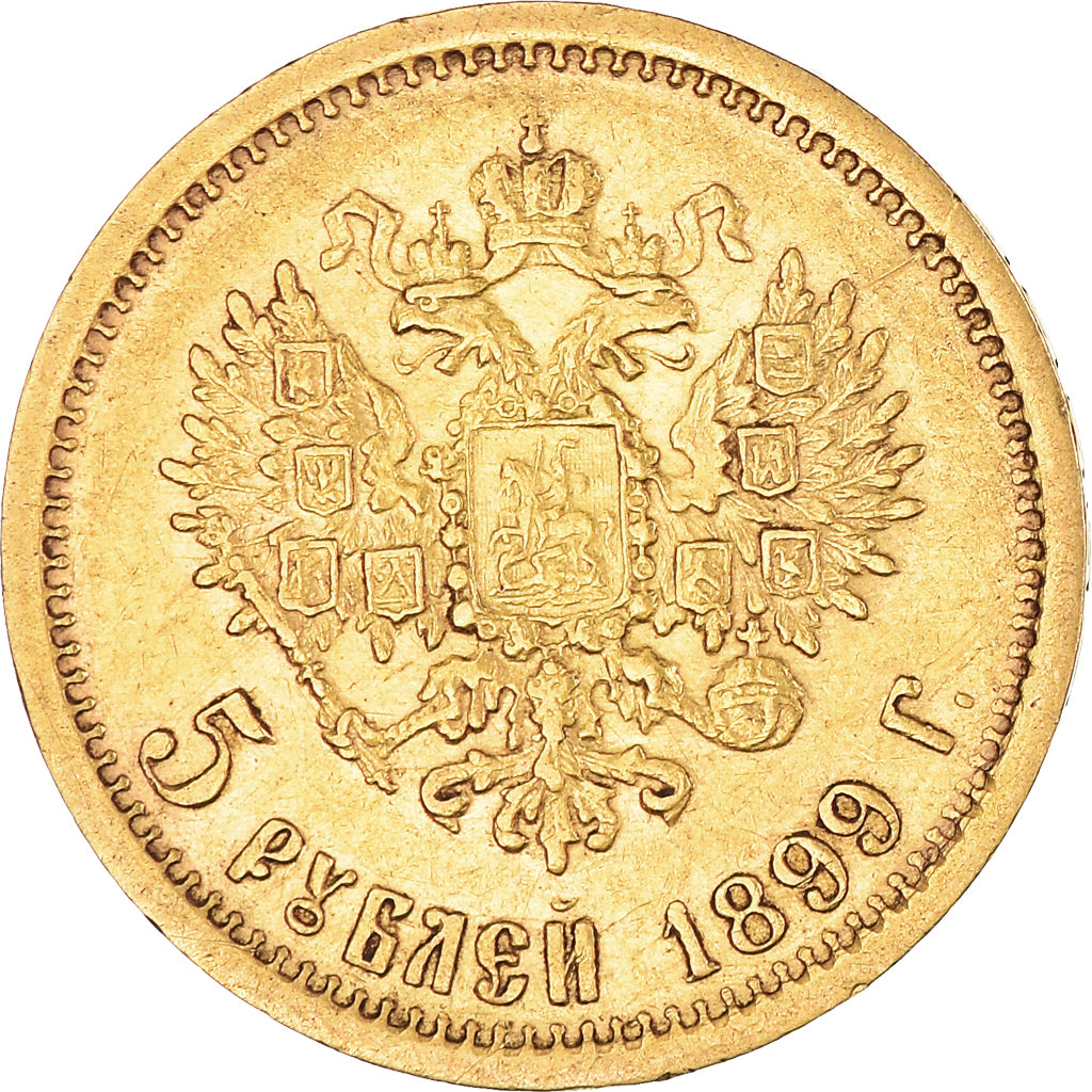 Monnaie, Russie, Nicholas II, 5 Roubles, 1899, St. Petersburg, TTB, Or, KM:62