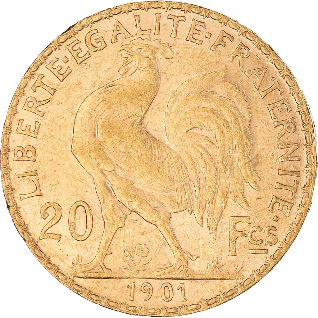 Coin, France, Marianne, 20 Francs, 1901, Paris, MS(60-62), Gold, KM:847