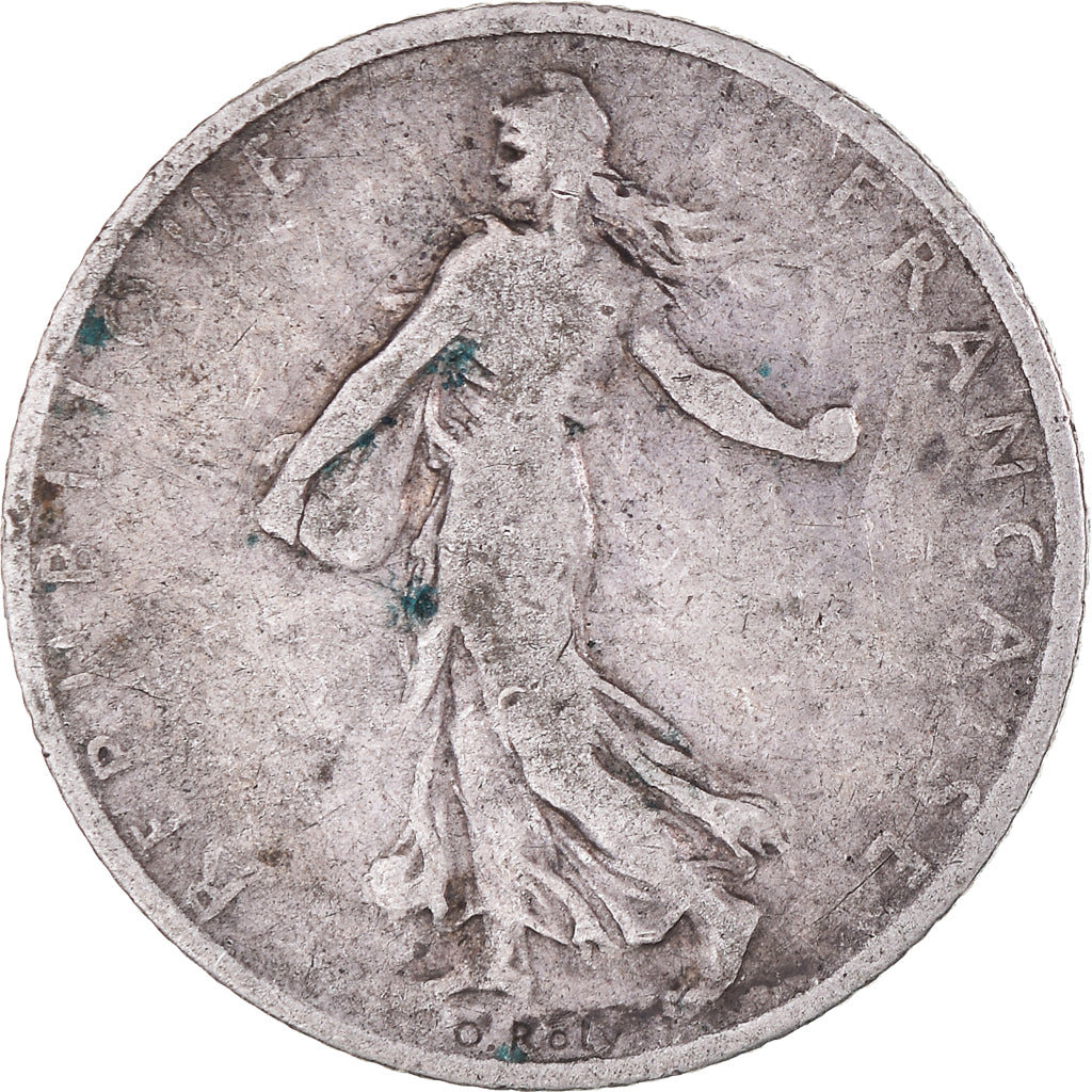 Moneta, Francia, Semeuse, Franc, 1898, Paris, MB, Argento, KM:844.1, Gadoury:467
