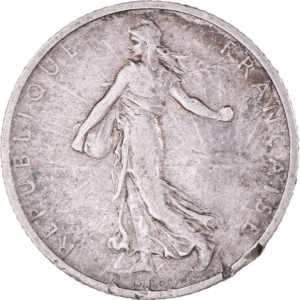 Moneta, Francia, Semeuse, Franc, 1901, Paris, MB+, Argento, KM:844.1