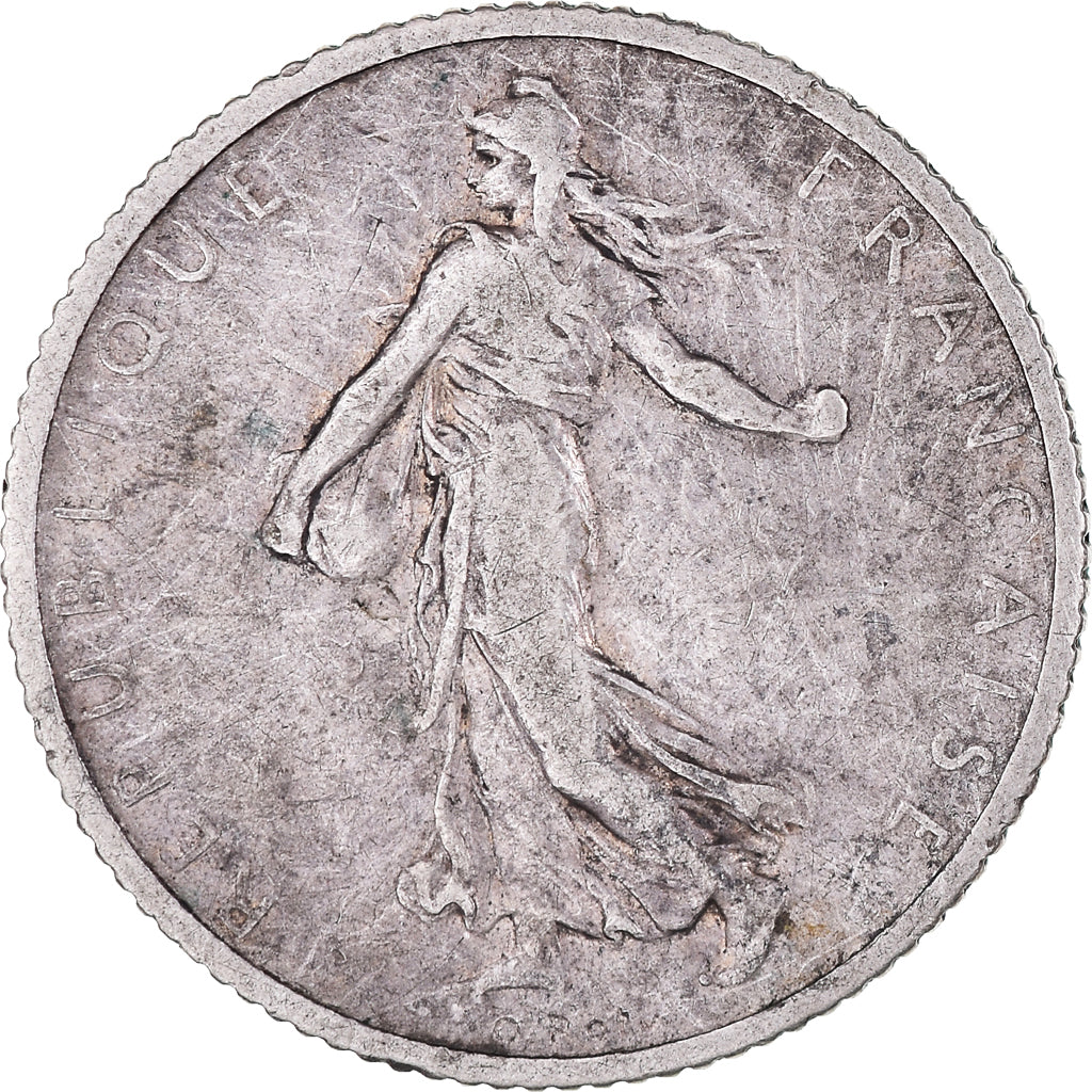 Moeda, França, Semeuse, Franc, 1906, Paris, VF(30-35), Prata, KM:844.1