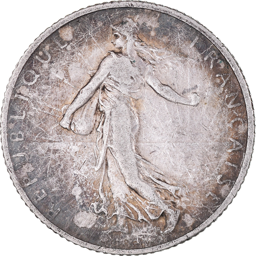 Coin, France, Semeuse, Franc, 1909, Paris, VF(30-35), Silver, KM:844.1