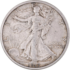 Coin, United States, Liberty Walking, Half Dollar, 1917, Philadelphia