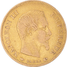 Moneta, Francja, Napoleon III, 10 Francs, 1857, Paris, VF(30-35), Złoto