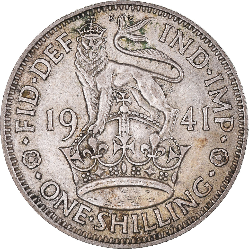 Coin, Great Britain, George VI, Shilling, 1941, AU(50-53), Silver, KM:853