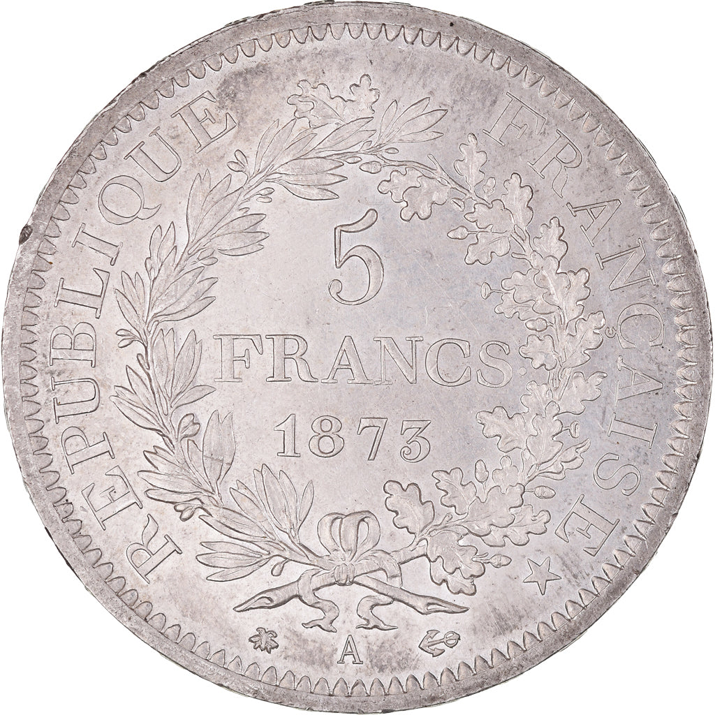 Moneta, Francia, Hercule, 5 Francs, 1873, Paris, SPL, Argento, KM:820.1