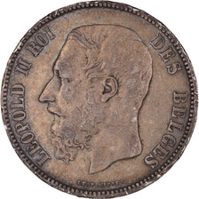 Coin, Belgium, Leopold II, 5 Francs, 5 Frank, 1868, EF(40-45), Silver, KM:24