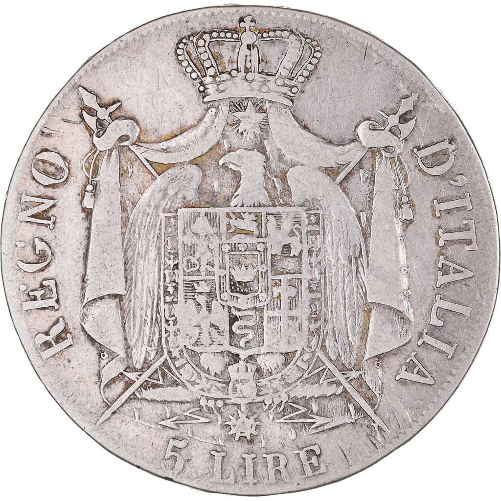 Münze, Italien Staaten, KINGDOM OF NAPOLEON, Napoleon I, 5 Lire, 1808, Milan