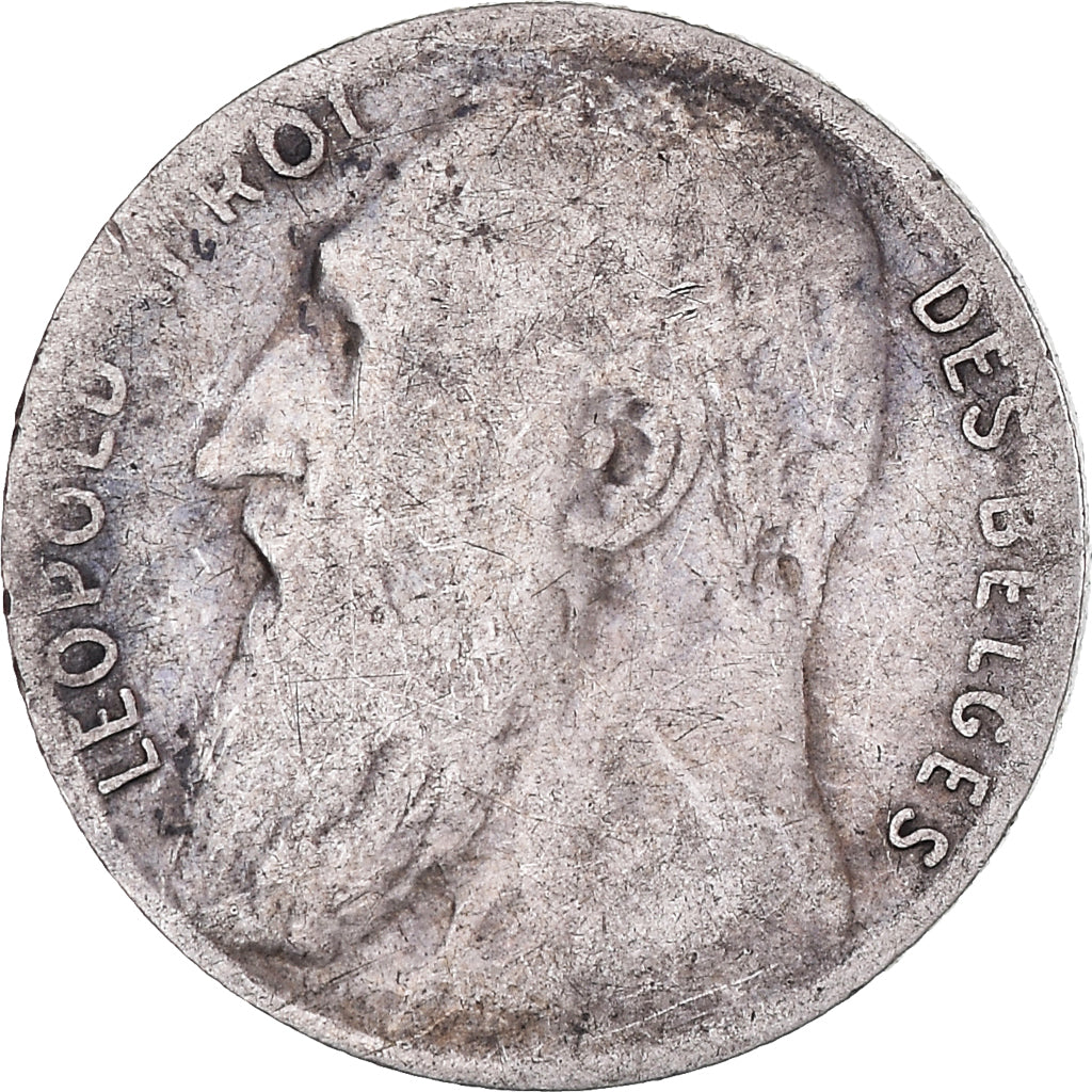 Coin, Belgium, Leopold II, 50 Centimes, 1901, Brussels, VF(30-35), Silver, KM:51
