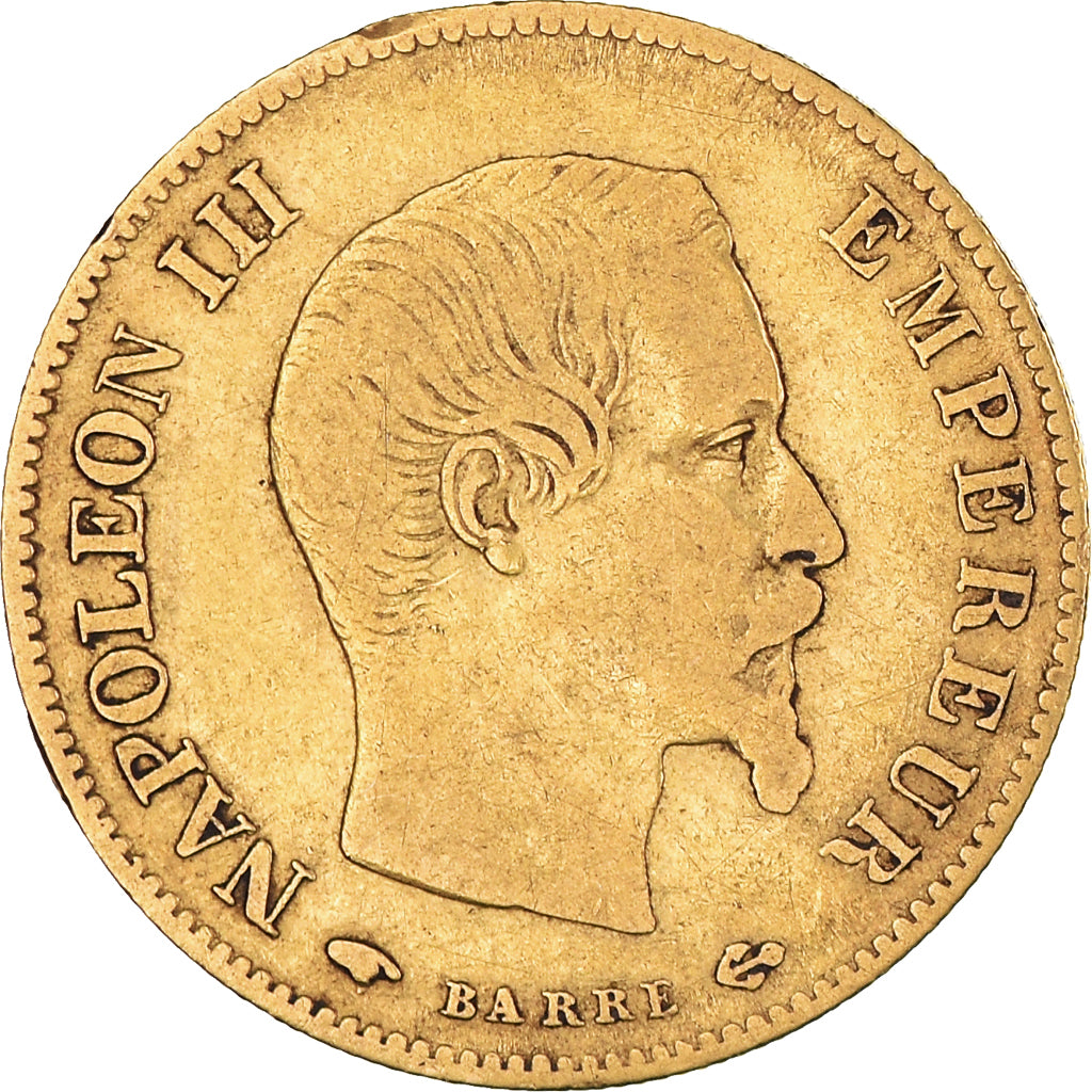 Munten, Frankrijk, Napoleon III, 10 Francs, 1859, Paris, FR+, Goud, KM:784.3