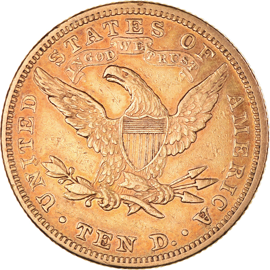 Coin, United States, Coronet Head, $10, Eagle, 1881, U.S. Mint, Philadelphia