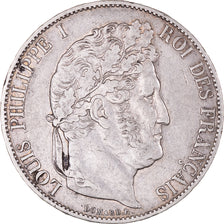 Moneta, Francia, Louis-Philippe, 5 Francs, 1847, Paris, BB+, Argento, KM:749.1