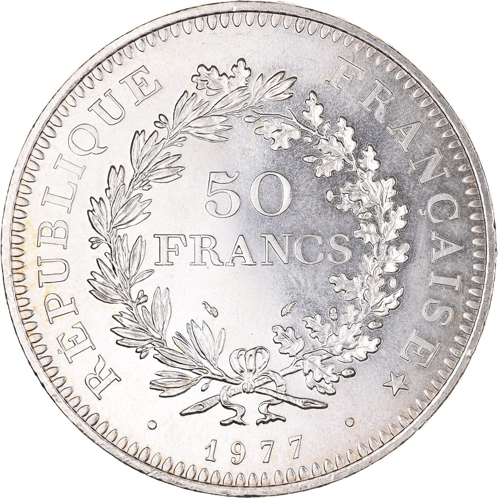 Coin, France, Hercule, 50 Francs, 1977, Paris, FDC, MS(65-70), Silver, KM:941.1