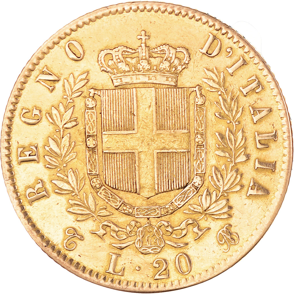 Monnaie, Italie, Vittorio Emanuele II, 20 Lire, 1862, Torino, TTB+, Or, KM:10.1