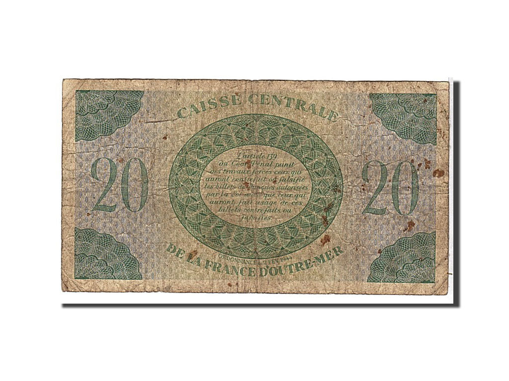 Afrique Equatoriale, 20 Francs type 1944
