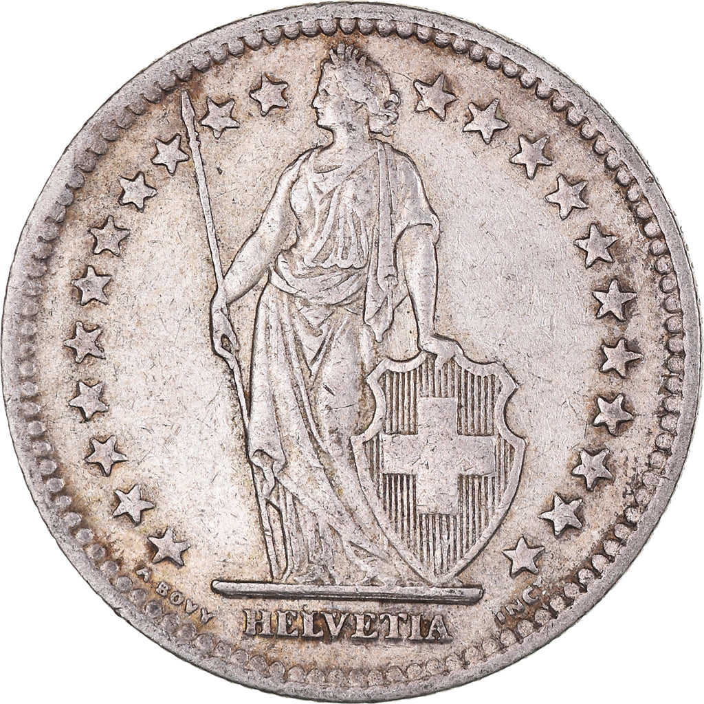 Coin, Switzerland, 2 Francs, 1946, Bern, EF(40-45), Silver, KM:21